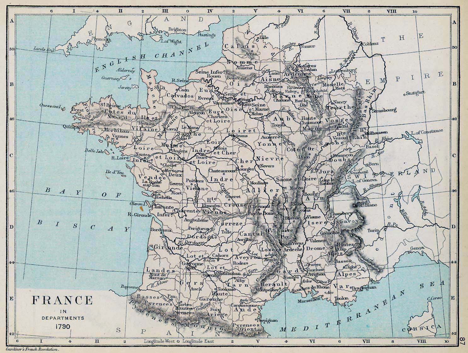 1790 Map of France